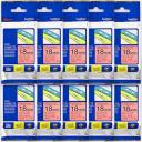 5-Pack Brother PT-2300 18mm Black Text On Blue P-Touch Tape [Genuine]