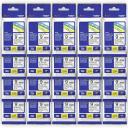 5-Pack Brother PT-2300 18mm Black Text On Red P-Touch Tape [Genuine]