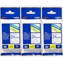 5-Pack Brother PT-9700PC 18mm Black Text On Red P-Touch Tape [Genuine]