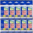 5-Pack Brother PT-9700PC 18mm Black Text On Red P-Touch Tape [Genuine]