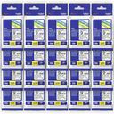 5-Pack Brother PT-9700PC 18mm Black Text On Red P-Touch Tape [Genuine]
