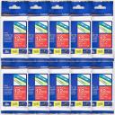 5-Pack Brother PT-D800W 36mm Black Text On Blue Laminated Tape [Genuine]