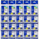 5-Pack Brother PT-P300BT P-Touch Tape 12mm White Text On Clear Tape [Genuine]