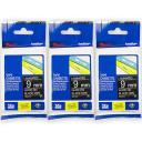 5-Pack Brother PT-P900W 36mm Black Text On Yellow P-Touch Tape [Genuine]