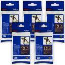5 x Brother PT-D610BT 12mm White Text On Clear Laminated Tape - 8 Meters [Genuine]