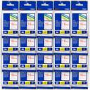 5 x Brother PT-D610BT 12mm White Text On Clear Laminated Tape - 8 Meters [Genuine]