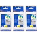 5 x Brother PT-D610BT 12mm White Text On Clear Laminated Tape - 8 Meters [Genuine]