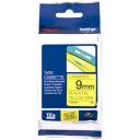 5 x Brother PT-D610BT 24mm Gold Text On Black Laminated Tape - 8 Meters [Genuine]