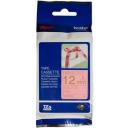 5 x Brother PT-D610BT 9mm Red Text On White Laminated Tape - 8 Meters [Genuine]