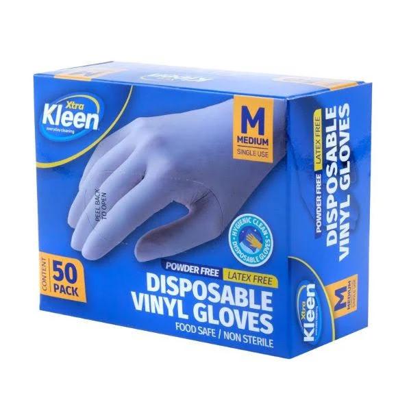 50 Pack Medium Vinyl Disposable Gloves