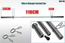 52kg Total - 180cm Olympic Barbell Bar - 20kg x 2 Weight Plates Free Spring Collar
