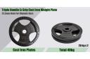 52kg Total - 180cm Olympic Barbell Bar - 20kg x 2 Weight Plates Free Spring Collar