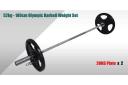 52kg Total - 180cm Olympic Barbell Bar - 20kg x 2 Weight Plates Free Spring Collar