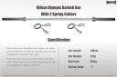 52kg Total - 180cm Olympic Barbell Bar - 20kg x 2 Weight Plates Free Spring Collar