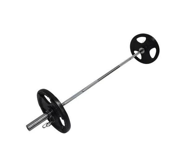 52kg Total - 180cm Olympic Barbell Bar - 20kg x 2 Weight Plates Free Spring Collar
