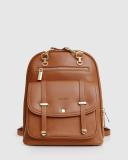 5th Ave Leather Backpack - Camel