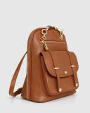 5th Ave Leather Backpack - Camel