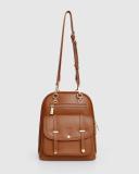 5th Ave Leather Backpack - Camel