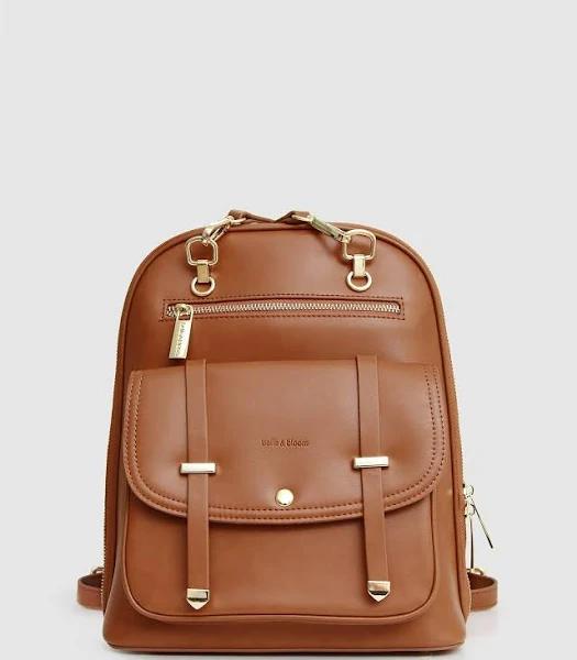 5th Ave Leather Backpack - Camel