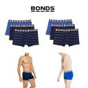 6 Pairs x Bonds Mens Everyday Trunks - Navy/Blue/N