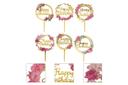 6 Pcs Ice Cream Decor Wedding Decoration Flower Cake Insert Pretty Flowers
