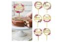 6 Pcs Ice Cream Decor Wedding Decoration Flower Cake Insert Pretty Flowers