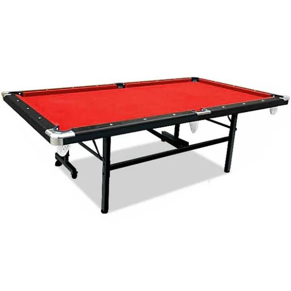 6ft Foldable Pool Table Billiard Table Free Accessory - Red