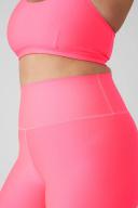 7/8 High-Waist Airlift Legging in Fluorescent Pink Coral, Size: 2XS | Alo Yoga