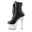 7 inch Heel BEJEWELED-1020-7 Blue Holo Patent 10 / Blue