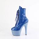7 inch Heel BEJEWELED-1020-7 Blue Holo Patent 10 / Blue