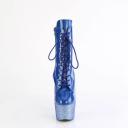 7 inch Heel BEJEWELED-1020-7 Blue Holo Patent 10 / Blue