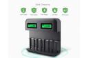 8 Slot Smart Battery Charger For Aa/aaa/c/d Rechargeable Batteries LCD Display