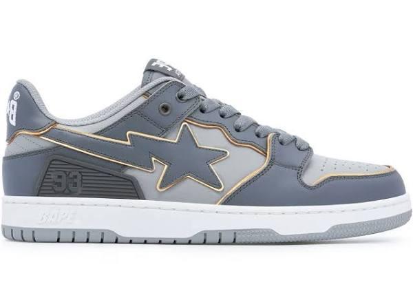 A Bathing Ape BAPE SK8 Sta Grey Gold White