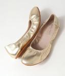 Abbi Leather Ballet - Gold