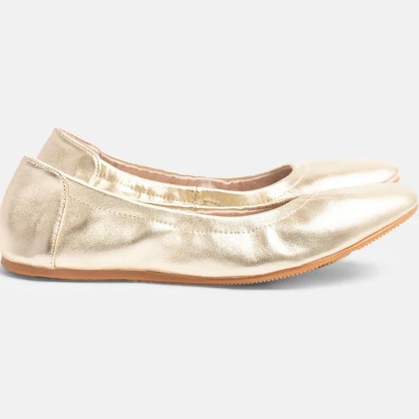 Abbi Leather Ballet - Gold