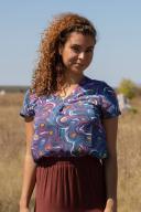 Aboriginal Art Office Wear Womens Blouses - B.P | Yarn Marketplace 22