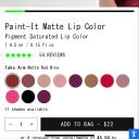 about-face Paint-It Matte Lip Color Take Aim