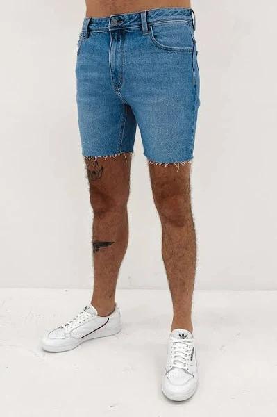 Abrand A Cropped Slim Short Paradise Blues, 30 / Denim - Mid
