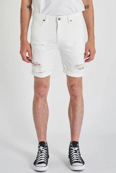 Abrand - A Dropped Skinny Shorts in White
