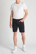 Abrand Mens A Dropped Skinny Denim Shorts Mamba Rip Black Size 32