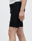 Abrand Mens A Dropped Skinny Denim Shorts Mamba Rip Black Size 32