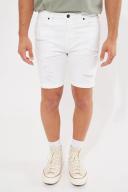 Abrand Mens A Dropped Skinny Denim Shorts Rouge White Size 34