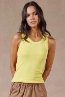 Academy Brand Essential Rib Tank XS Acid Yellow AU471367