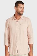 Academy Brand - Hampton Linen Long Sleeve Shirt in Shell