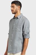 Academy Brand Hampton Linen Shirt Gunsmoke / S