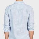 Academy Brand - Hampton Long Sleeve Linen Shirt in Sky Stripe