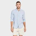 Academy Brand Hampton Long Sleeve Linen Shirt - Sky Stripe XL