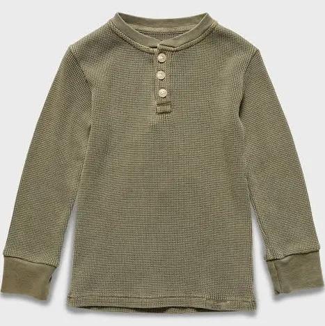 Academy Kids Sycamore Long Sleeve Henley Eden / 5