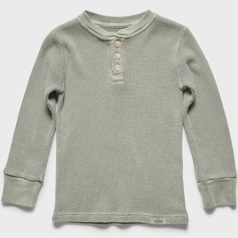 Academy Kids Sycamore Long Sleeve Henley Flint / 10