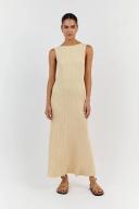 Ada Sleeveless Midi Dress in Lemon Size Small by DISSH